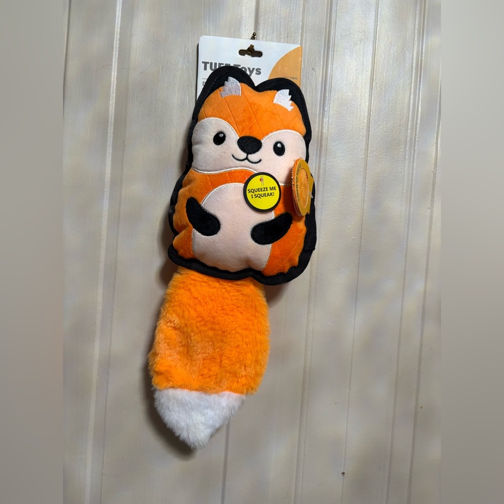 Jmle Tuff  Fox 🦊 15” Clinker & Squeak 12.5”  Dog Toy .